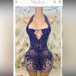 Blue bling birthday dress